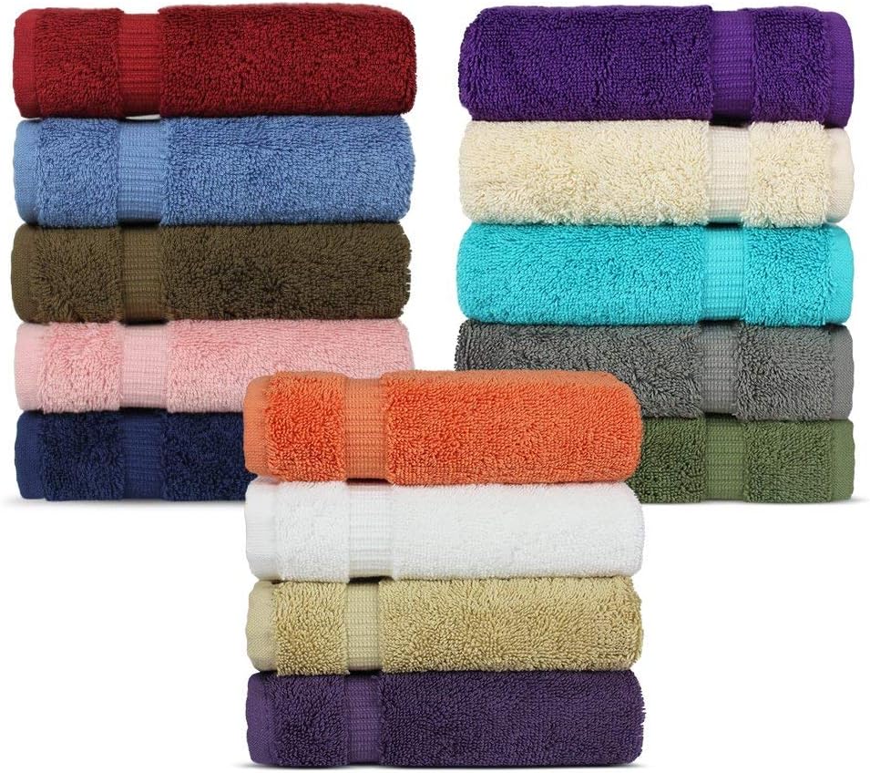 Chakir Turkish Linens | Hotel & Spa Quality 100% Cotton Premium Turkish Towels | Soft & Absorbent (4-Piece Bath Towels, Dark Gray)