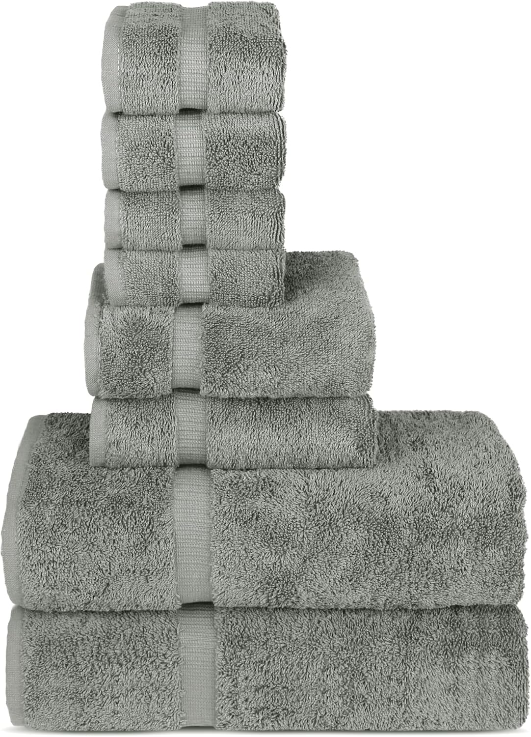 Chakir Turkish Linens | Hotel & Spa Quality 100% Cotton Premium Turkish Towels | Soft & Absorbent (4-Piece Bath Towels, Dark Gray)