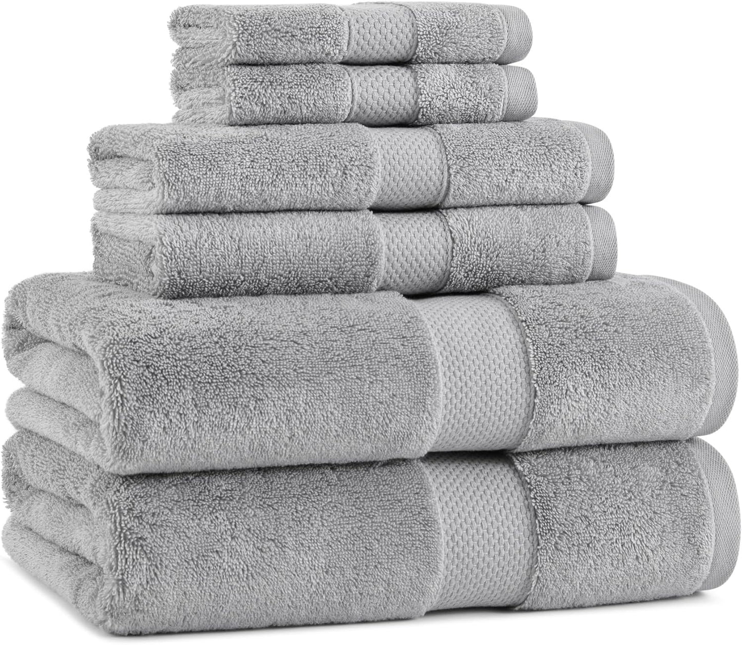 Aston & Arden Egyptian Wash Cloths - Pack of 6 - Oversized Ultra Soft Thick & Absorbent, 100% Ringspun Egyptian Cotton Bathroom Towel for Spa, Hotel, 600 GSM, 13 x 13 in, Pink