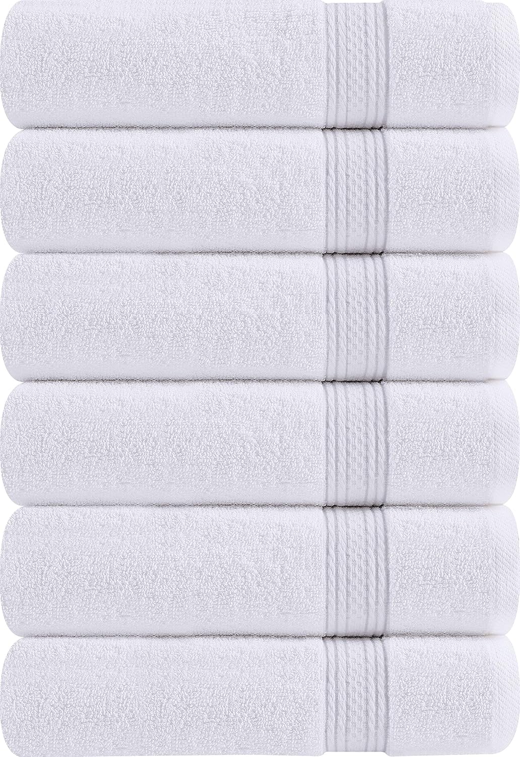 Utopia Towels 6 Pack Premium Hand Towels Set, 16 by 28 inches, 100% Ring Spun Cotton, Ultra Soft and Highly Absorbent 600GSM Towels for Bathroom, Gym, Shower, Hotel, and Spa, Black