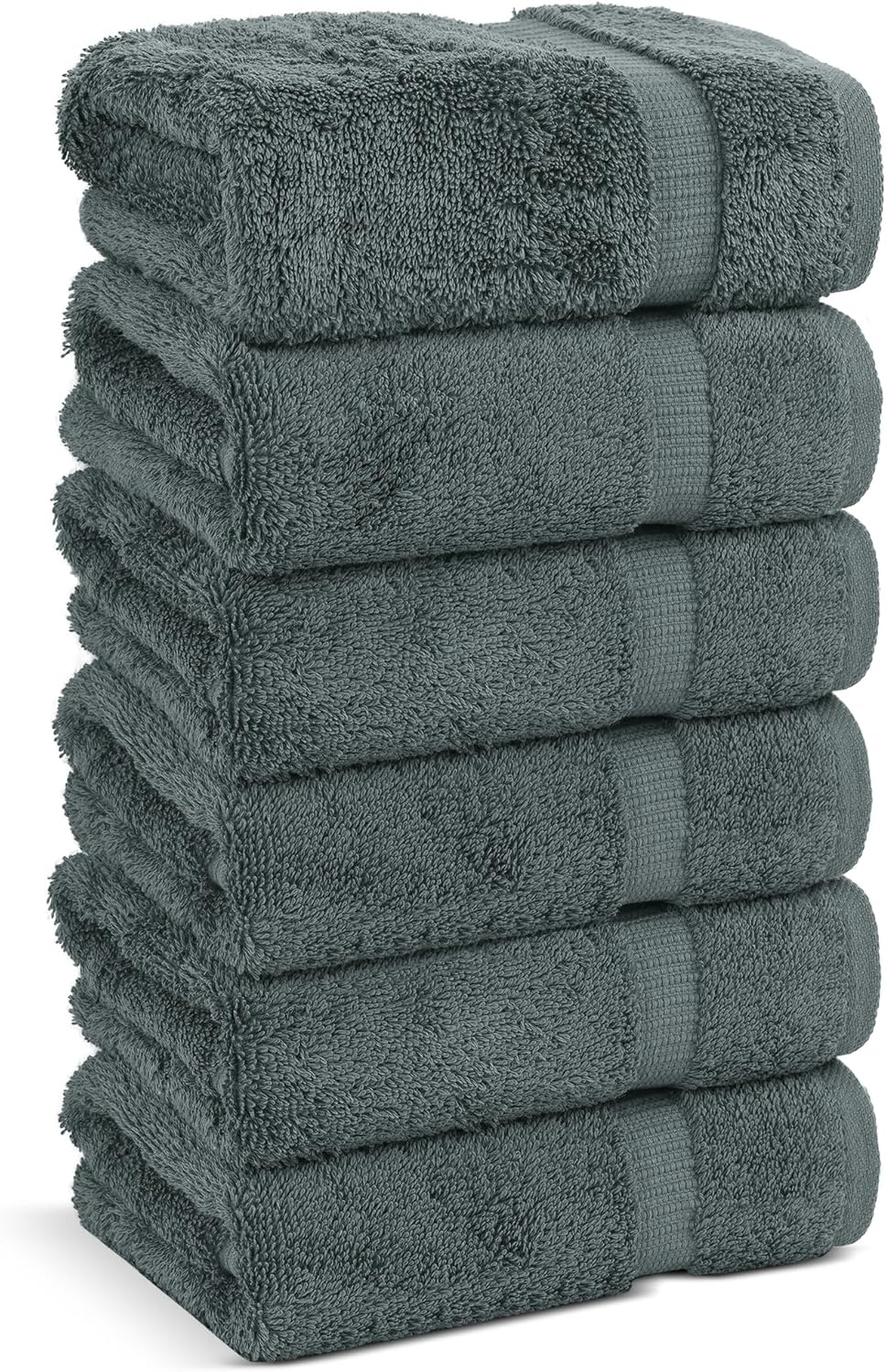 Chakir Turkish Linens | Hotel & Spa Quality 100% Cotton Premium Turkish Towels | Soft & Absorbent (4-Piece Bath Towels, Dark Gray)