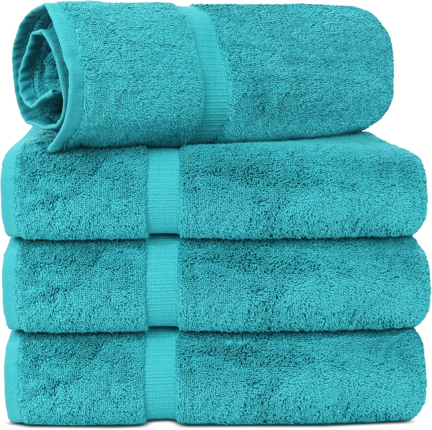 Chakir Turkish Linens | Hotel & Spa Quality 100% Cotton Premium Turkish Towels | Soft & Absorbent (4-Piece Bath Towels, Dark Gray)
