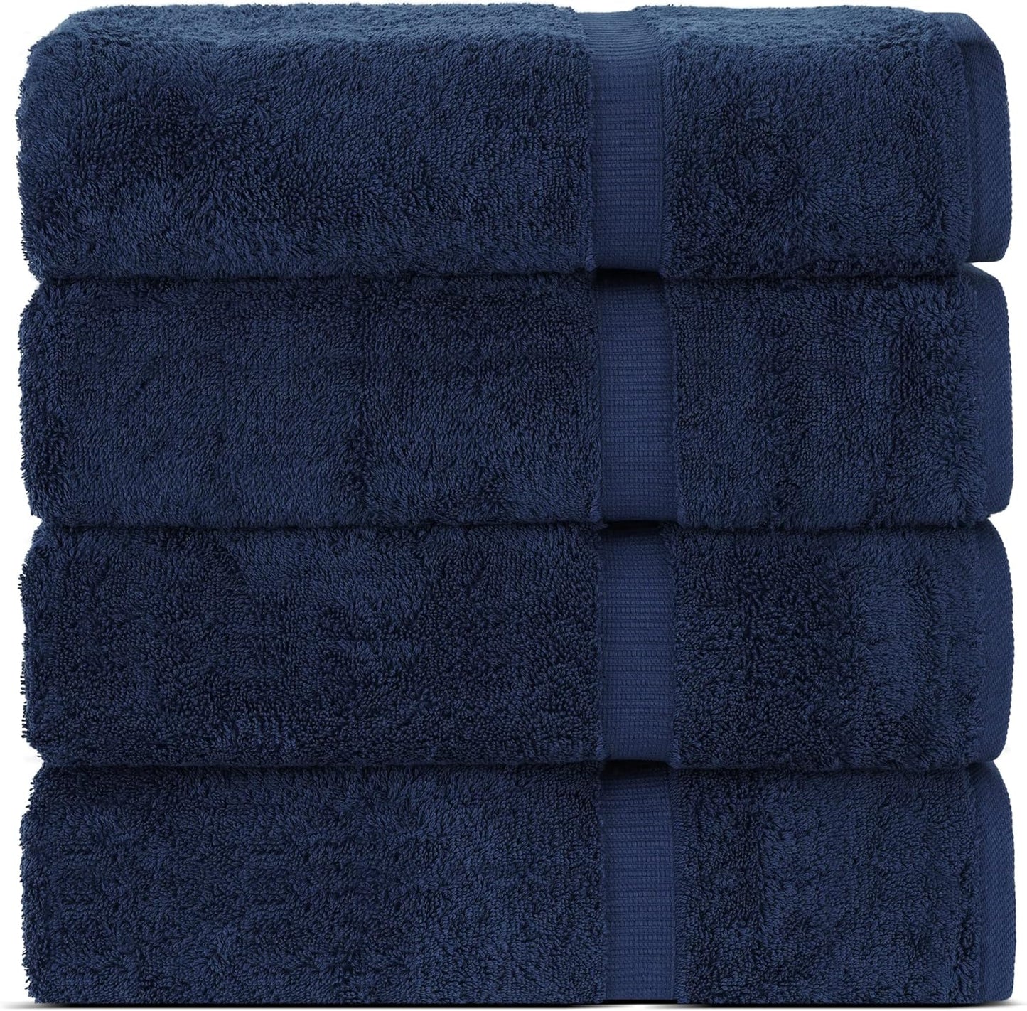 Chakir Turkish Linens | Hotel & Spa Quality 100% Cotton Premium Turkish Towels | Soft & Absorbent (4-Piece Bath Towels, Dark Gray)