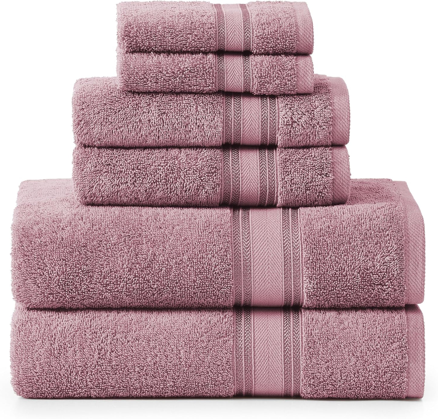 LANE LINEN 100% Mercerized Cotton Luxury Bathroom Towel Set - 18 Pcs - Super Soft, Fluffy & Highly Absorbent - 6 Bath Towels, 6 Washcloths, 6 Hand Towels - Complete Family Pack - White Bath Towel Set