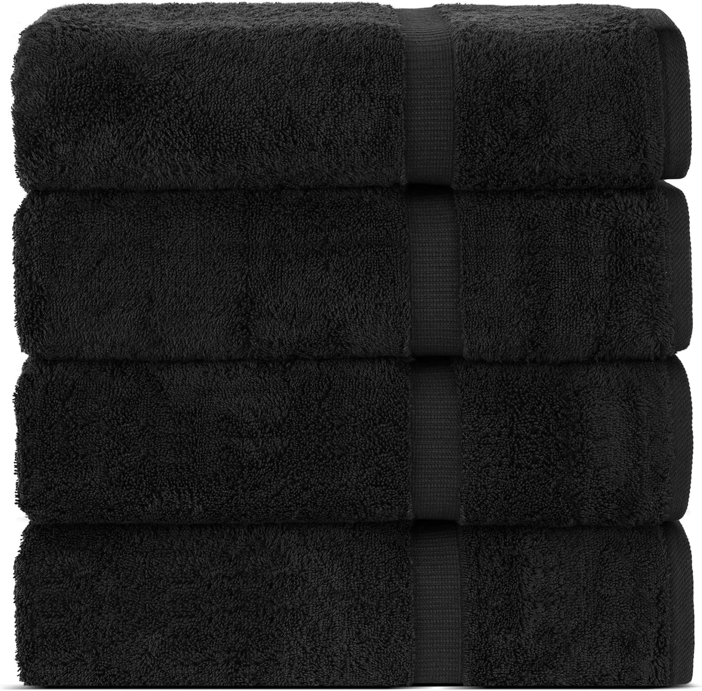 Chakir Turkish Linens | Hotel & Spa Quality 100% Cotton Premium Turkish Towels | Soft & Absorbent (4-Piece Bath Towels, Dark Gray)