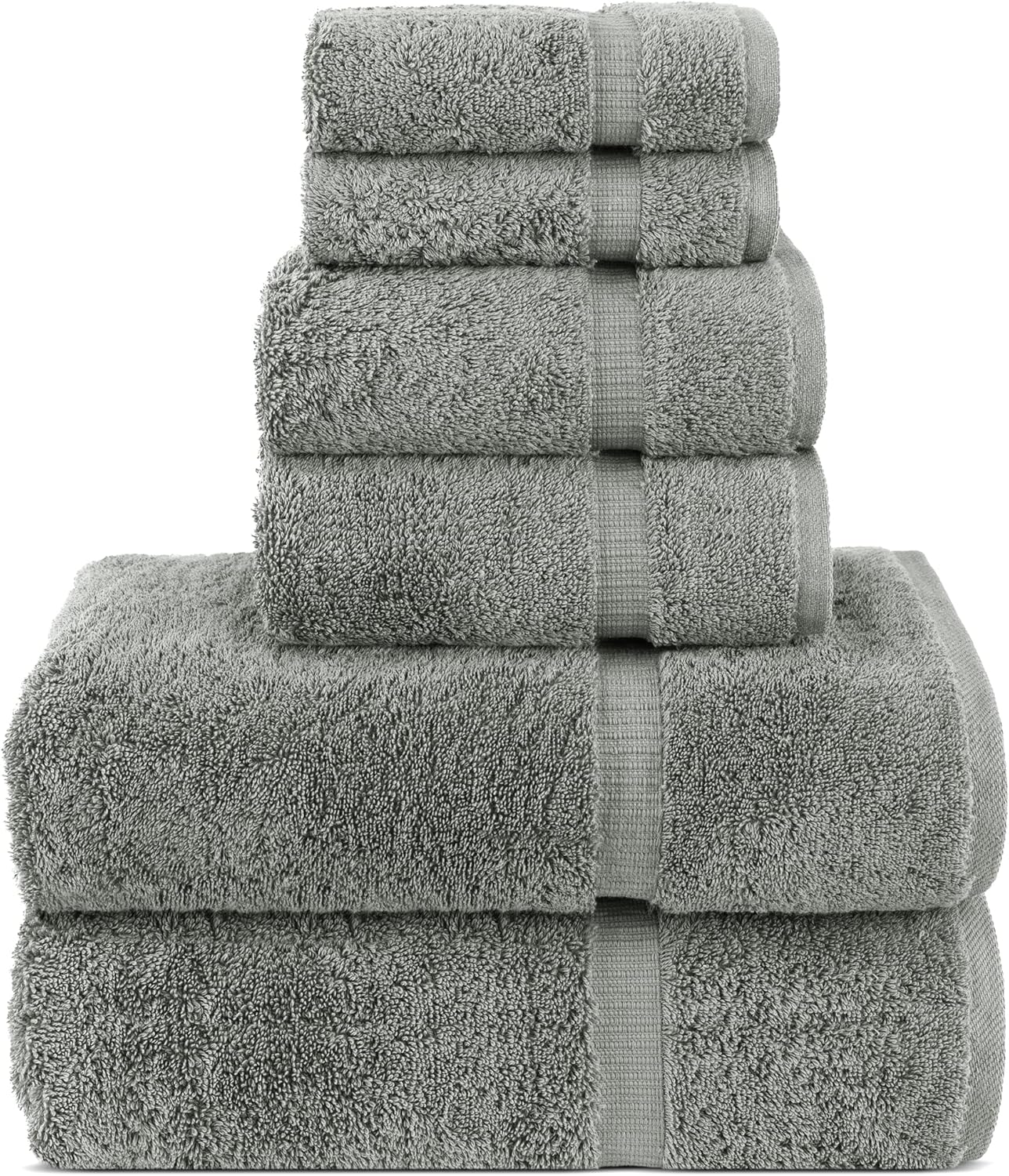 Chakir Turkish Linens | Hotel & Spa Quality 100% Cotton Premium Turkish Towels | Soft & Absorbent (4-Piece Bath Towels, Dark Gray)