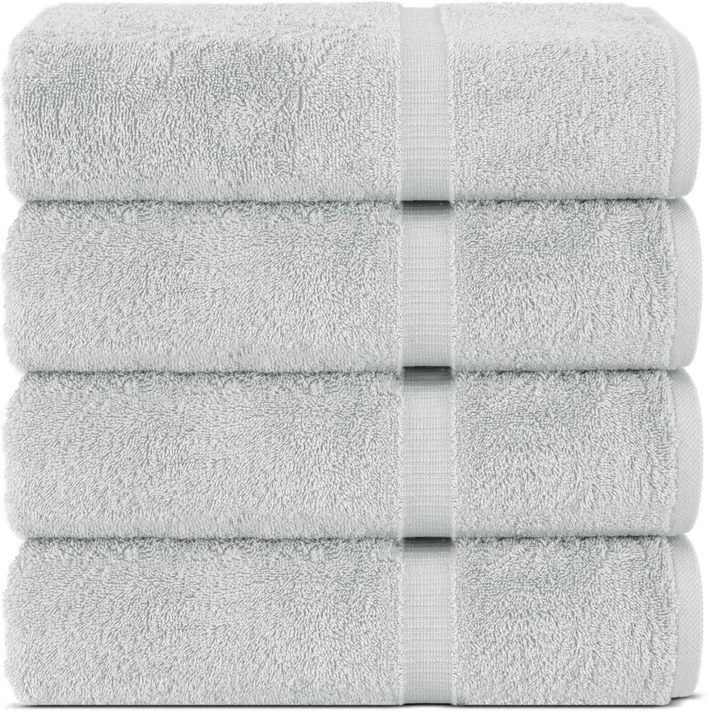 Chakir Turkish Linens | Hotel & Spa Quality 100% Cotton Premium Turkish Towels | Soft & Absorbent (4-Piece Bath Towels, Dark Gray)