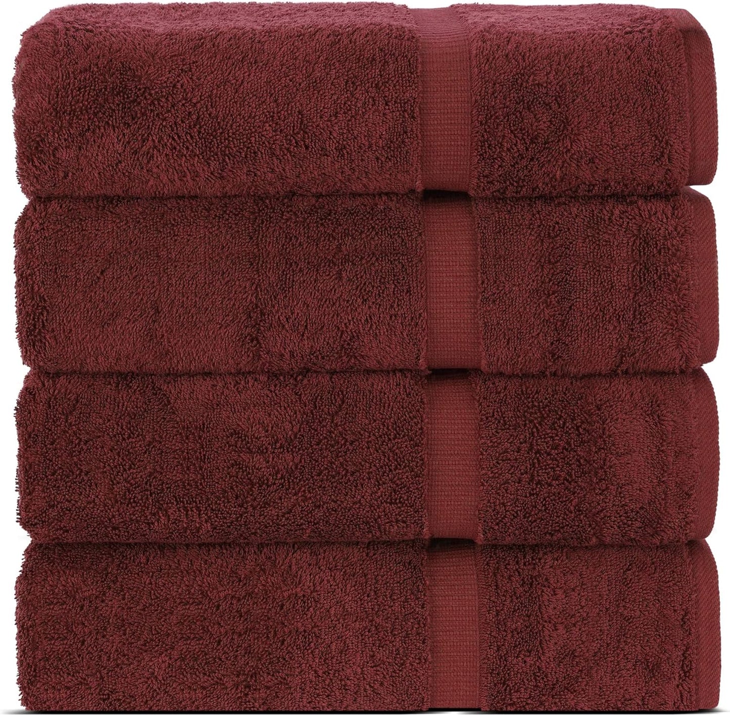 Chakir Turkish Linens | Hotel & Spa Quality 100% Cotton Premium Turkish Towels | Soft & Absorbent (4-Piece Bath Towels, Dark Gray)