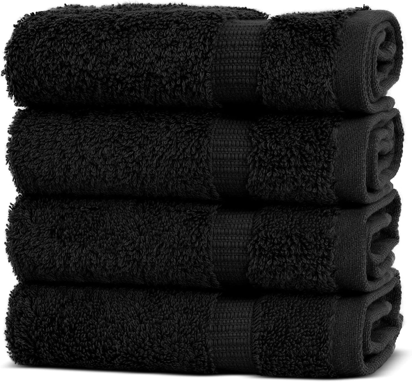 Chakir Turkish Linens | Hotel & Spa Quality 100% Cotton Premium Turkish Towels | Soft & Absorbent (4-Piece Bath Towels, Dark Gray)