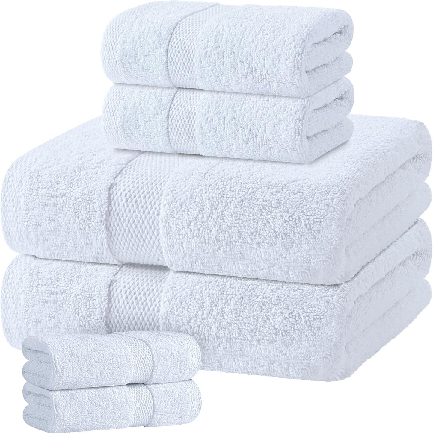 Wealuxe White Hand Towels for Bathroom [12 Pack] Cotton Hand Towel Bulk for Gym, Kitchen and Spa, 16x27 Inches Soft Highly Absorbent Quick Dry Terry Salon Towels