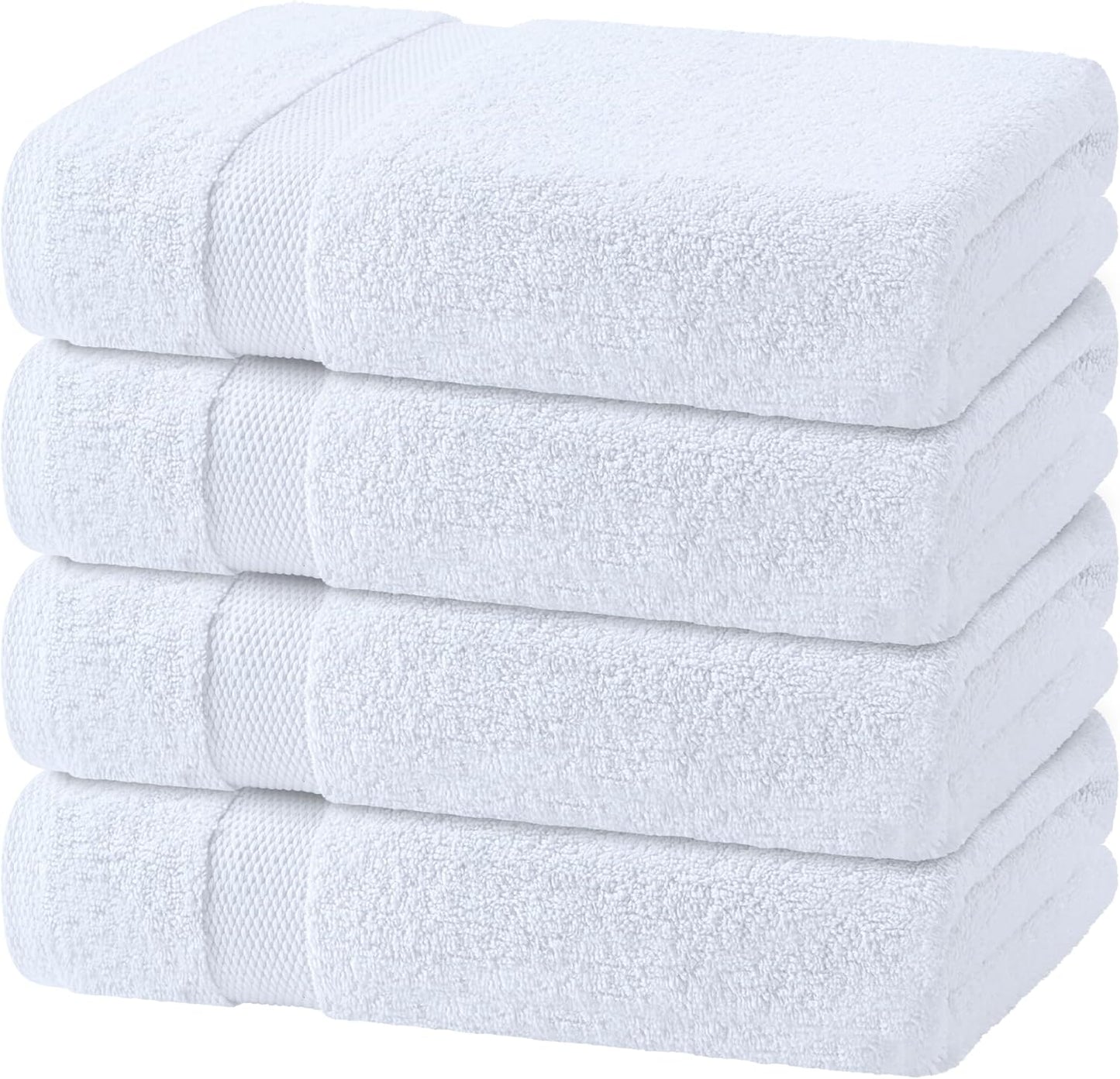 Wealuxe White Hand Towels for Bathroom [12 Pack] Cotton Hand Towel Bulk for Gym, Kitchen and Spa, 16x27 Inches Soft Highly Absorbent Quick Dry Terry Salon Towels