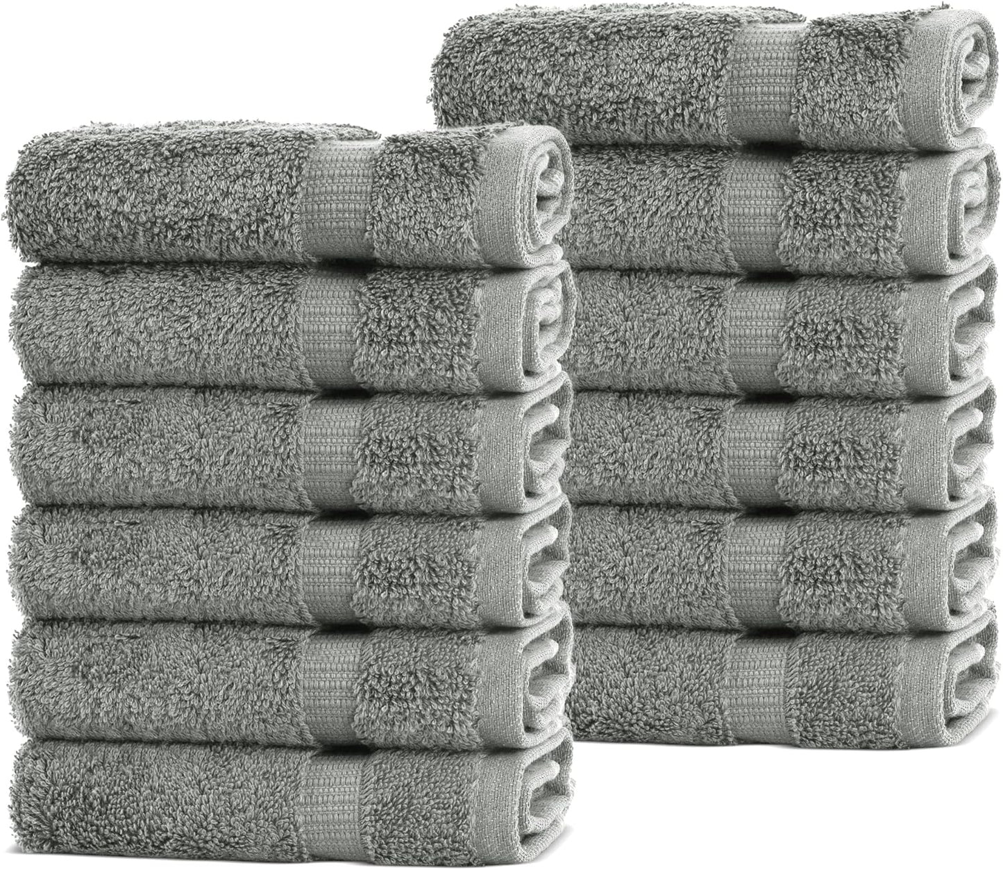 Chakir Turkish Linens | Hotel & Spa Quality 100% Cotton Premium Turkish Towels | Soft & Absorbent (4-Piece Bath Towels, Dark Gray)
