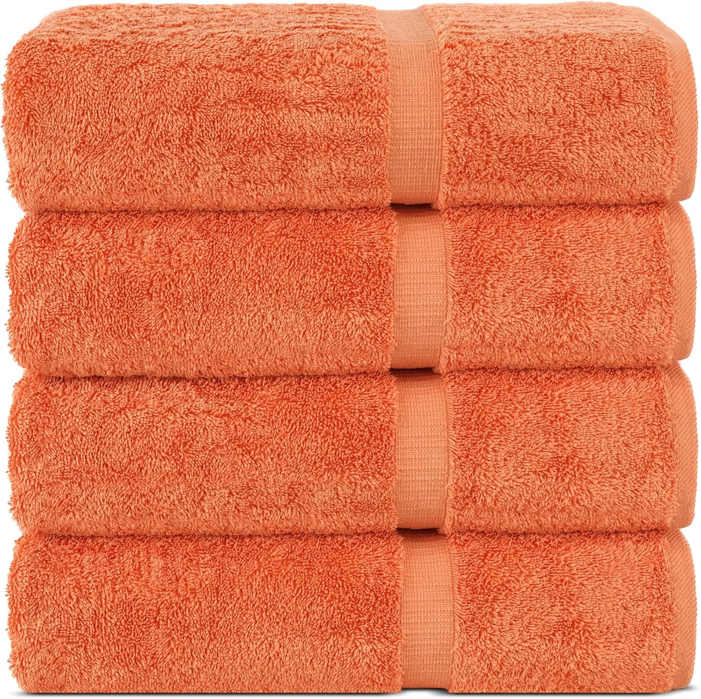 Chakir Turkish Linens | Hotel & Spa Quality 100% Cotton Premium Turkish Towels | Soft & Absorbent (4-Piece Bath Towels, Dark Gray)