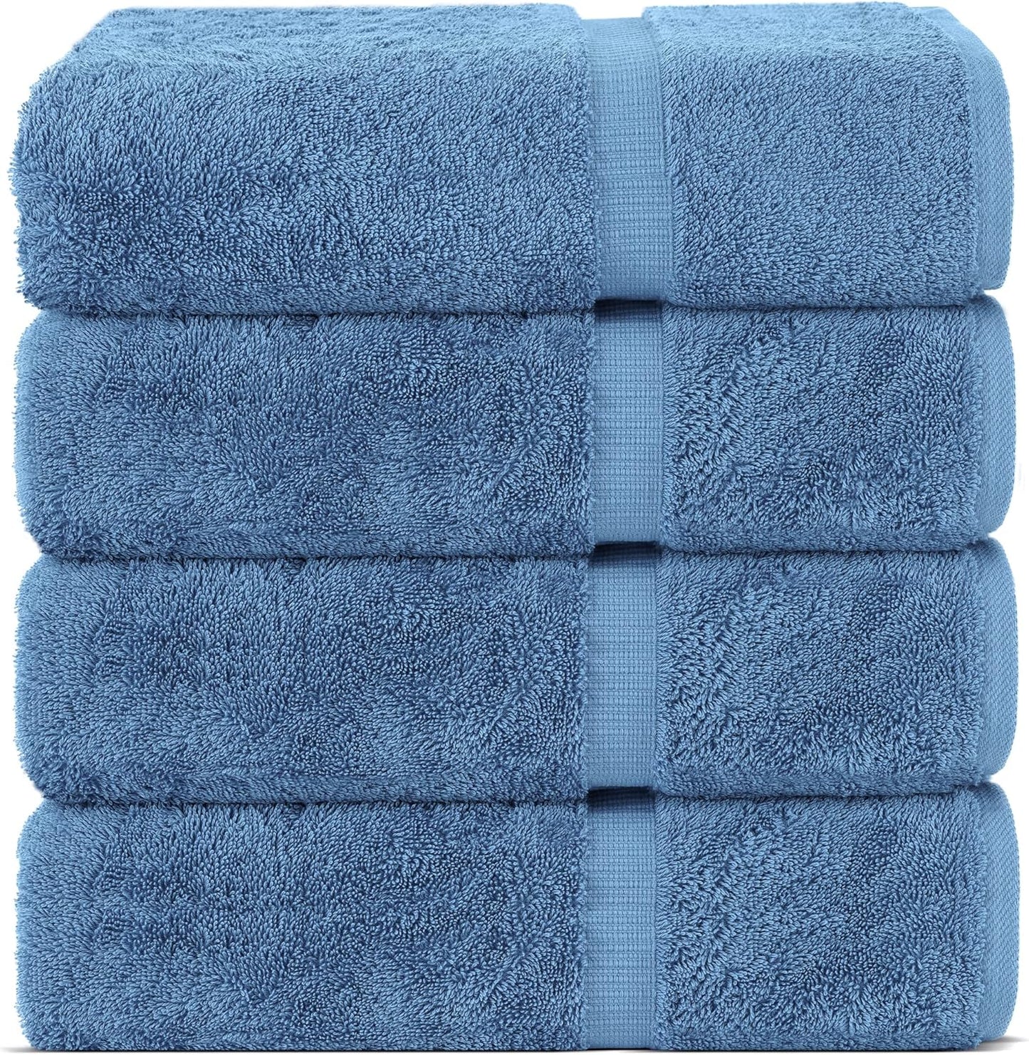 Chakir Turkish Linens | Hotel & Spa Quality 100% Cotton Premium Turkish Towels | Soft & Absorbent (4-Piece Bath Towels, Dark Gray)